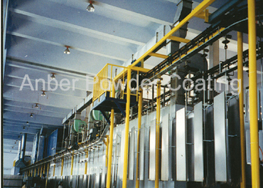 Interior door powder coating line